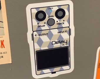 Delay Pedal Vinyl Sticker - Guitar FX - Laptop, Phone, Case