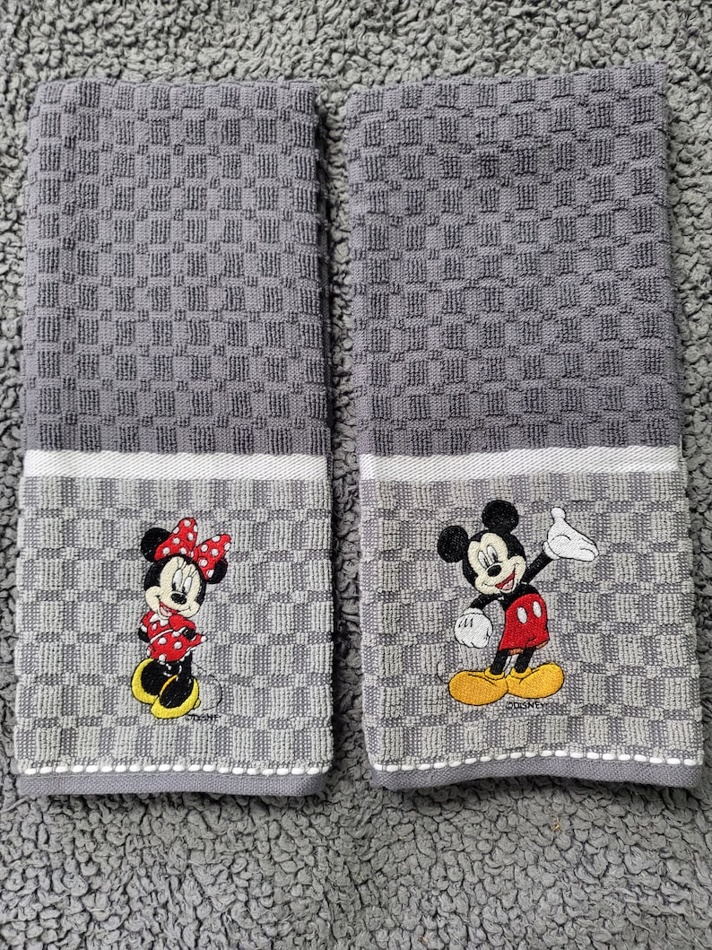 Mickey and Minnie Kitchen Towels Etsy