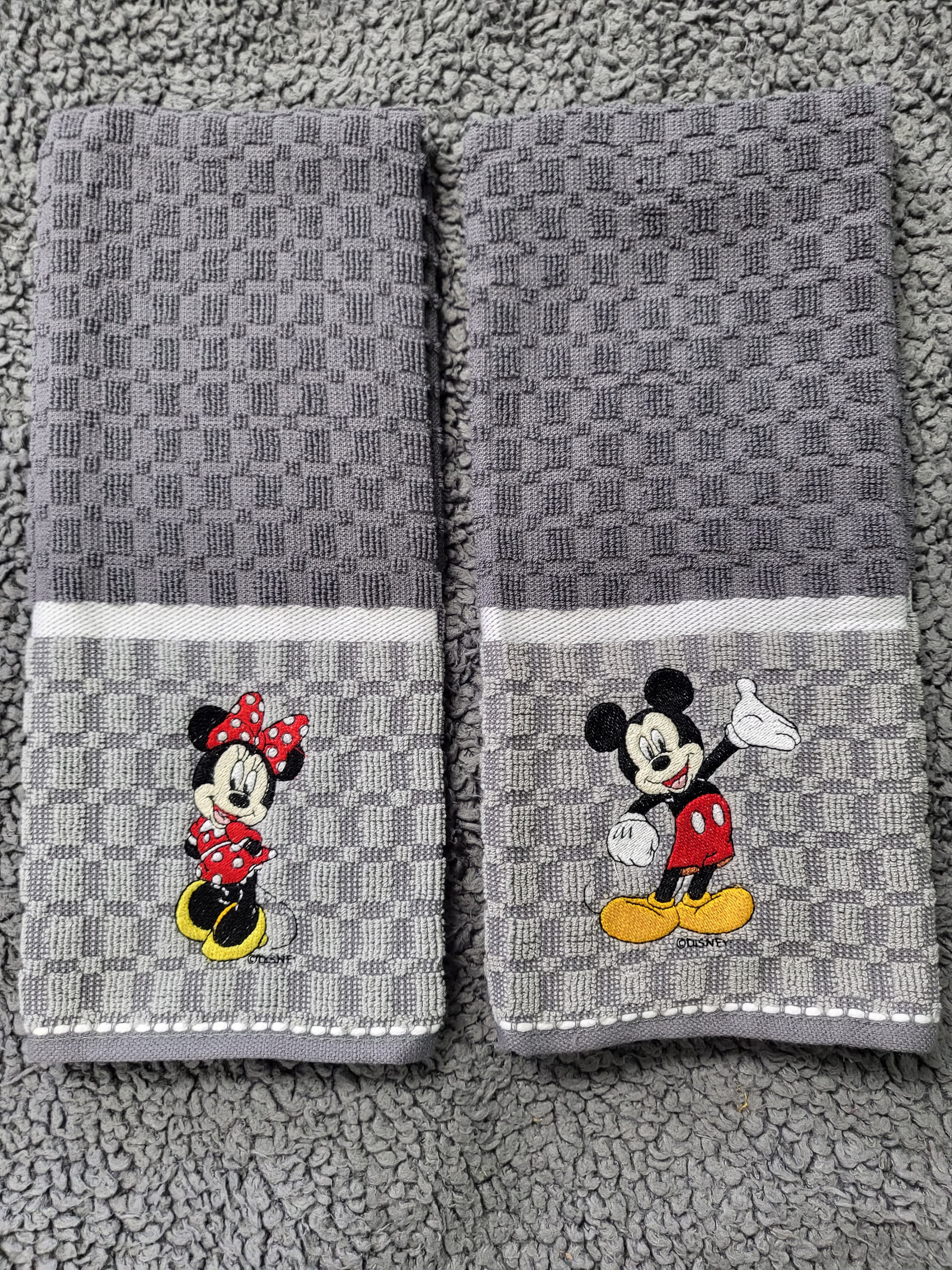 Disney Kitchen | Mickey Mouse 2 Pack Kitchen Towels | Color: Black/Red | Size: Os | Vickieortega's Closet