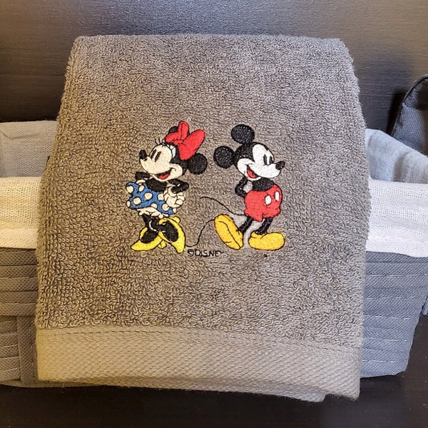 Mickey and Minnie Embriodered towel