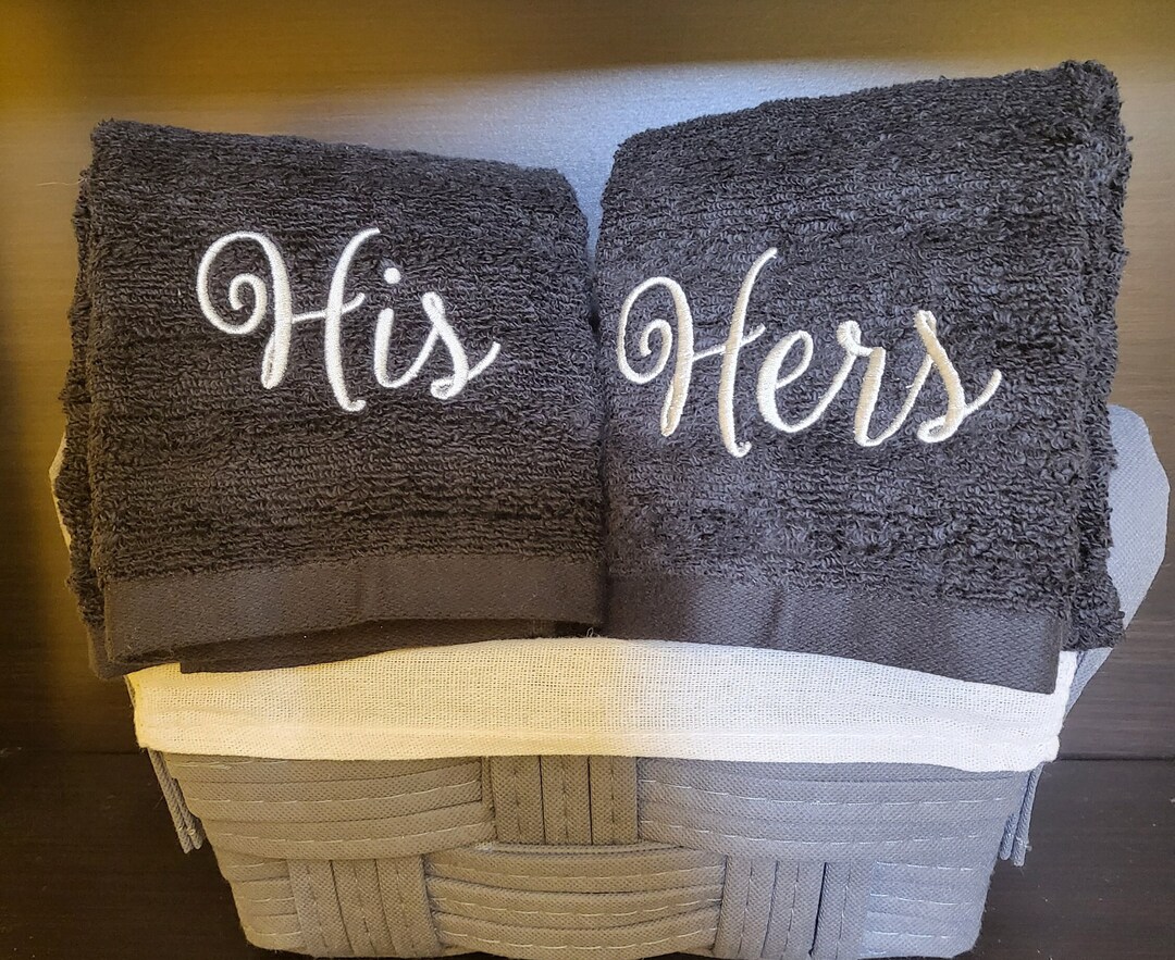 His and Her Towels Etsy
