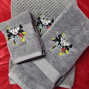 Mickey Bath Towel Etsy