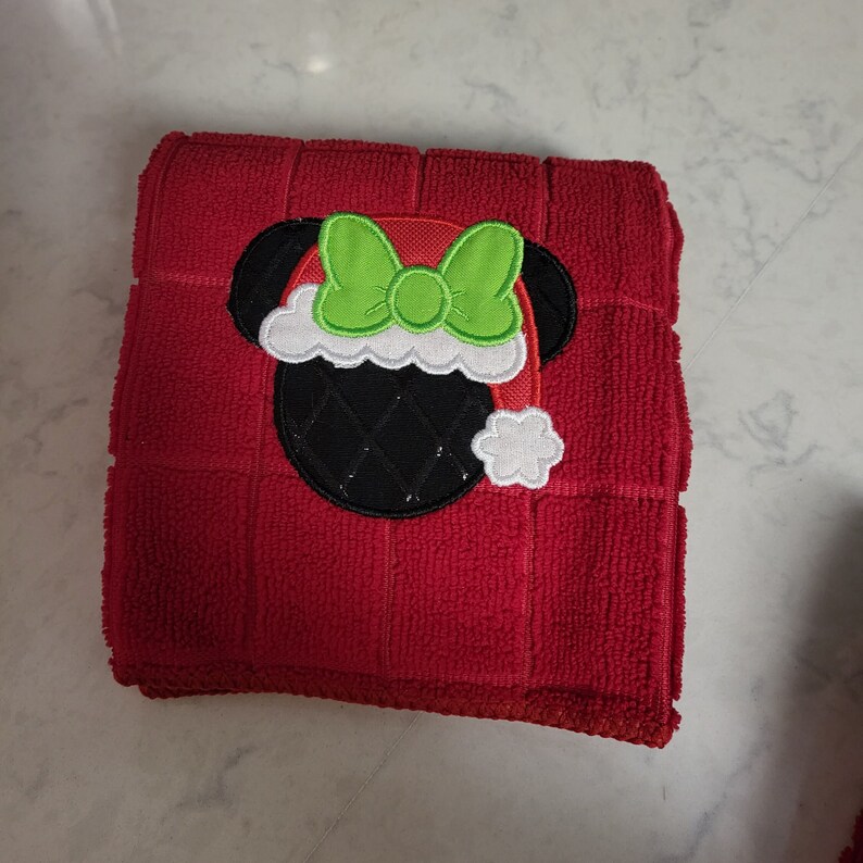 Mickey and Minnie Mouse Christmas Towels - Etsy