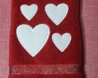 Red valentine towel