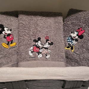 Baby Bath Towel In Mickey Mouse Character Grey Color main image 1