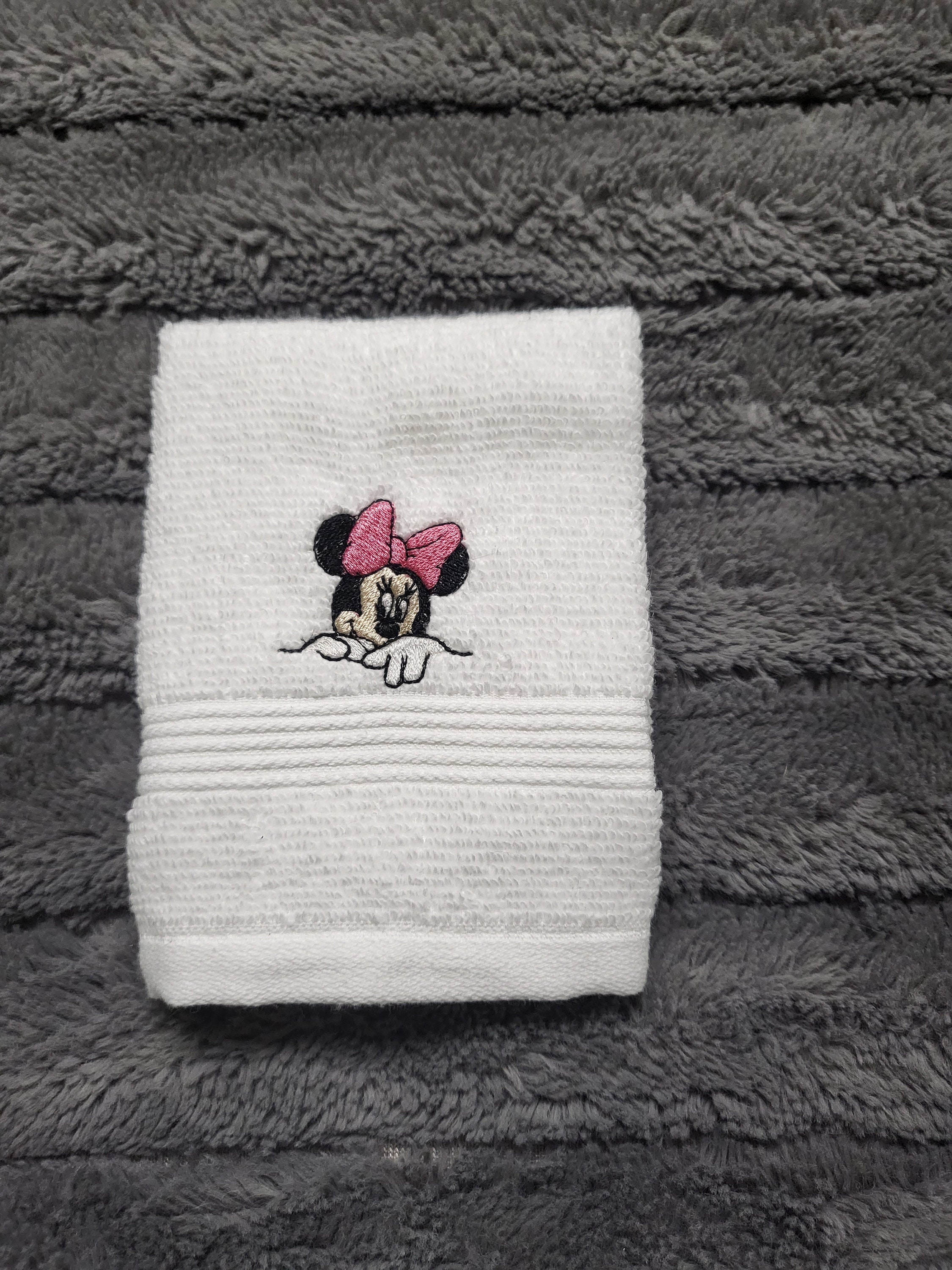 Mickey Mouse and Minnie Mouse Hand Towels Etsy