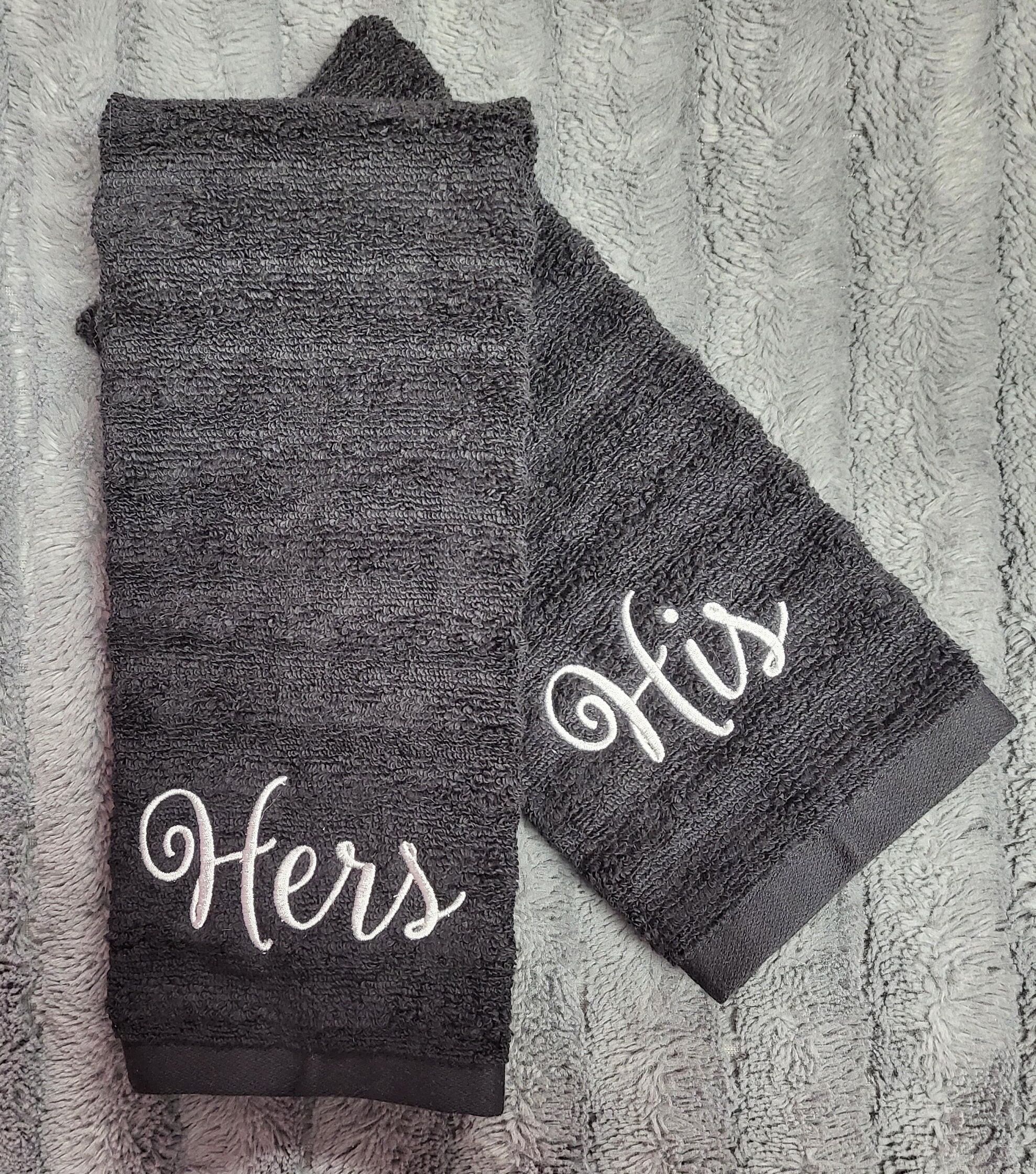 His and Her Towels Etsy