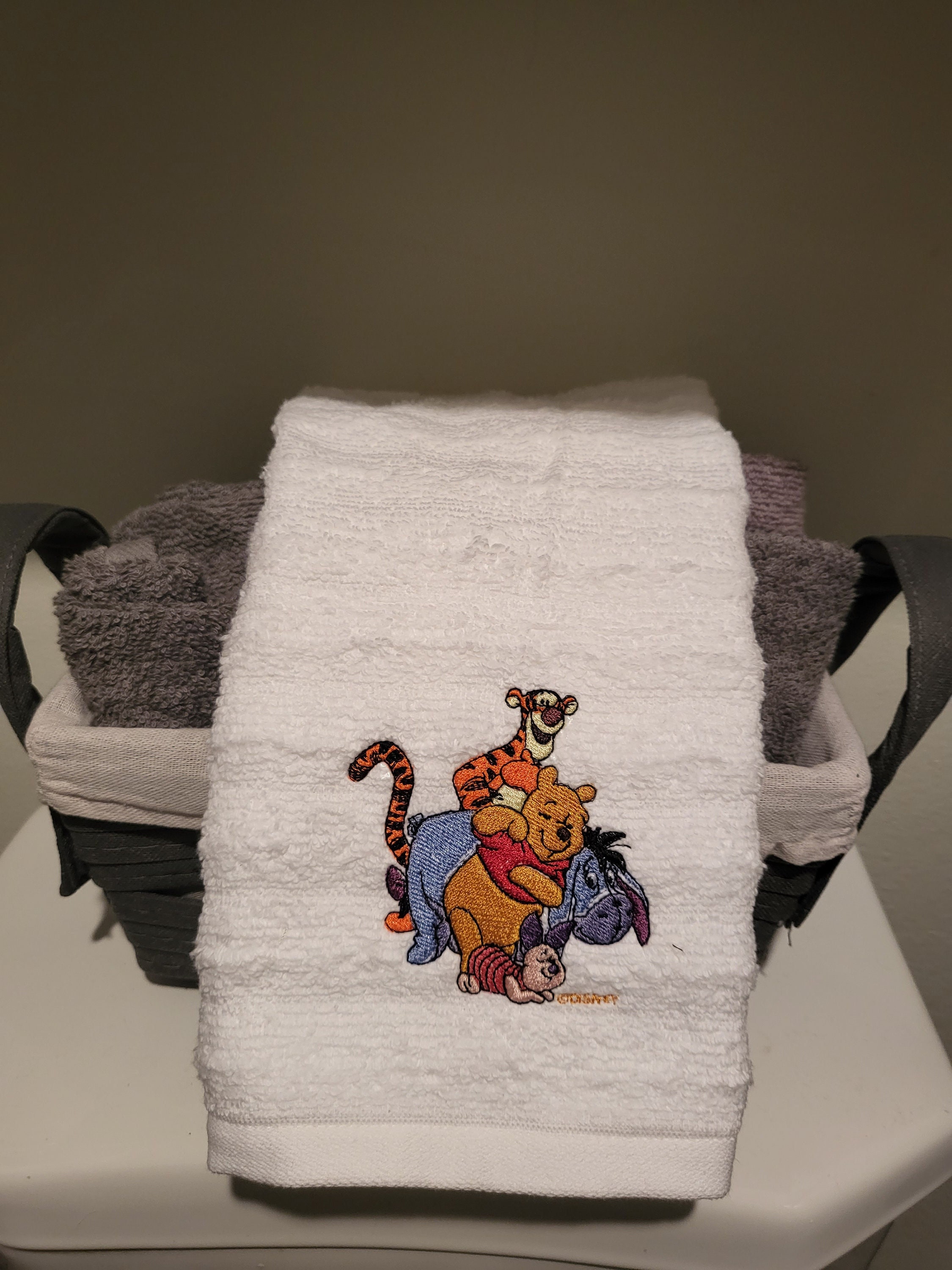 Disney Winnie the Pooh Halloween Allover Print Hanging Kitchen Towel