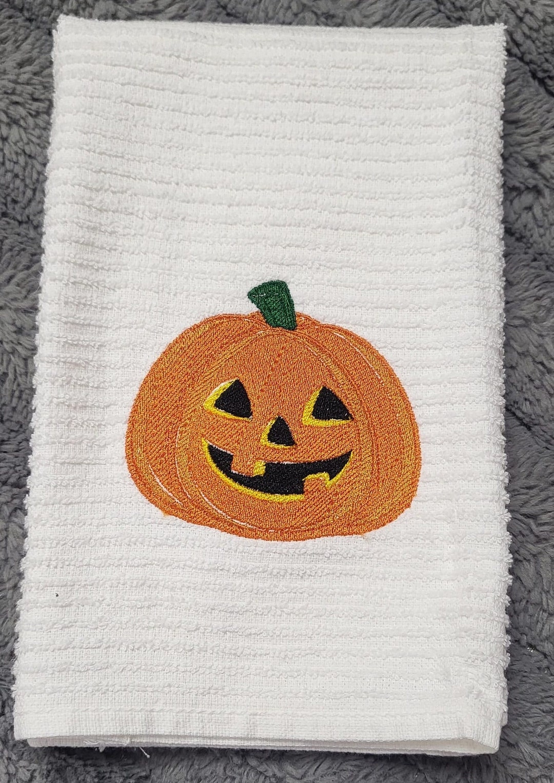 Halloween Pumpkin Towel Etsy