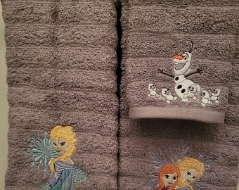 Toalla Frozen Elsa, Anna y Olaf