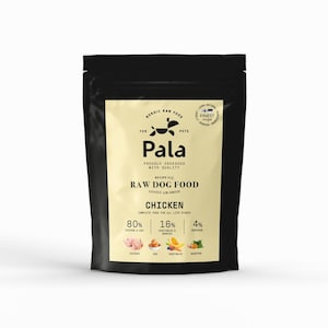 Raw dog food, 100% natural CHICKEN Nordic Pala raw dog food, 400g high quality, gently air-dried raw pet food, Recipe 5