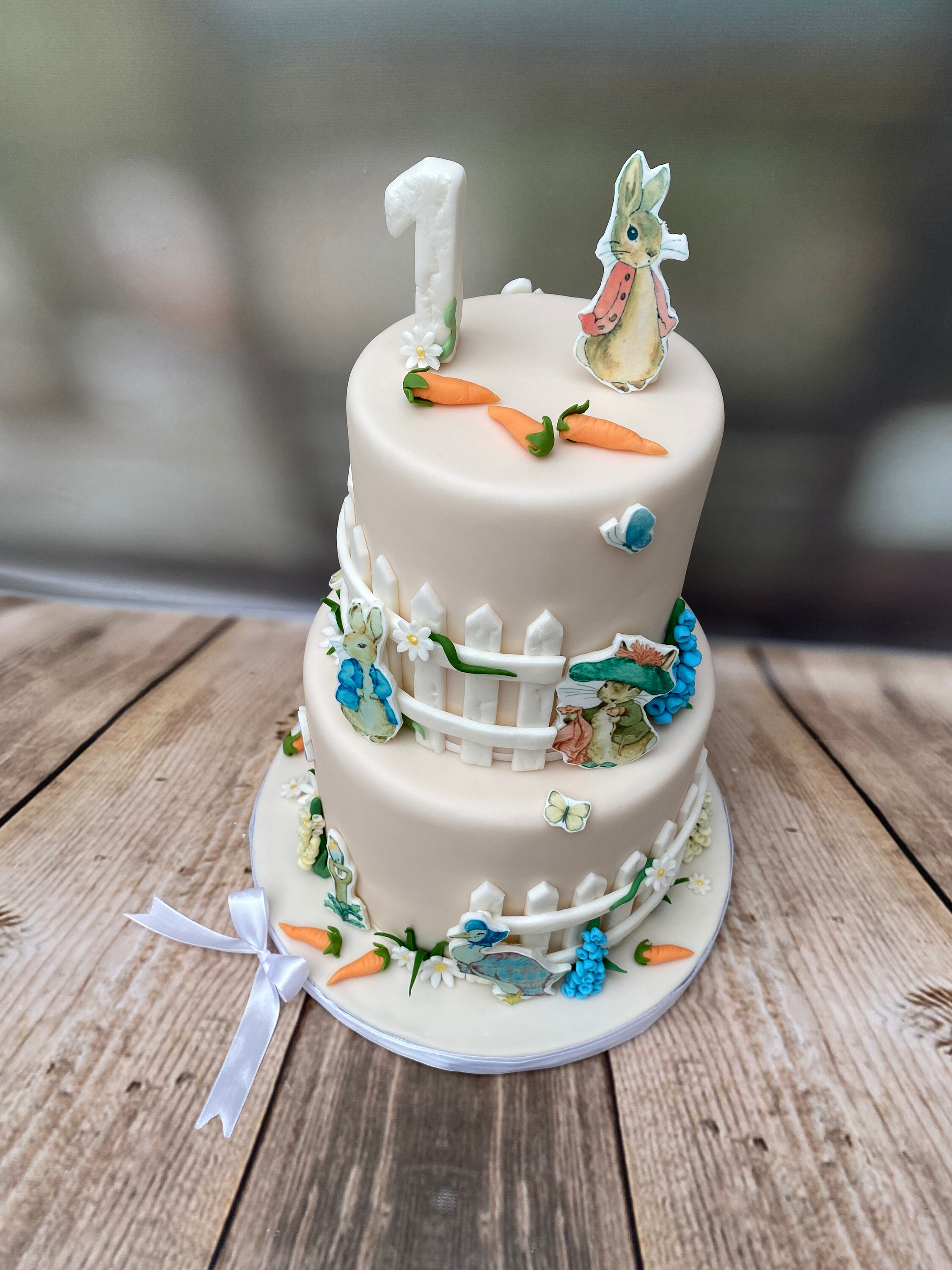 2 Tier Unofficial Peter Rabbit Style Theme Cake Display Non - Etsy