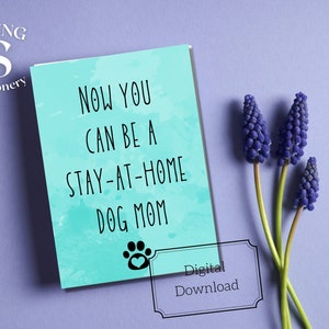 Carte de retraite imprimable, maman chien au foyer, retraite amusante, carte imprimable de retraite, carte de retraite sarcastique, profitez de la retraite