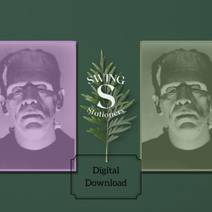 Druckbare alle Gelegenheit Karten, Monster Karten, Frankenstein Monster Karte, sofortiger Download 7x5 Karten, printable Karten