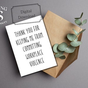 Carte de retraite imprimable, violence au travail, carte de retraite drôle, carte de retraite sarcastique, profiter de la retraite, retraite imprimable