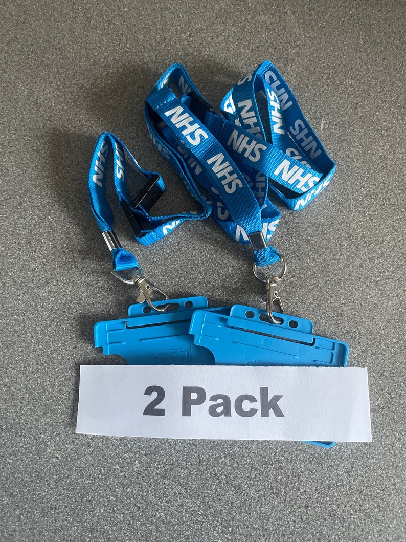 NHS Lanyard & Card Holder / Double Breakaway image 1