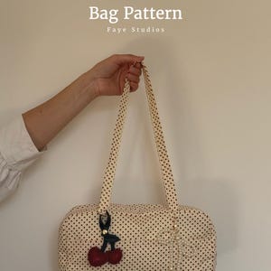 Mini Bowler Bag Sewing Pattern PDF, Baguette Bag Pattern, Shoulder Bag Sewing Pattern, Video Tutorial