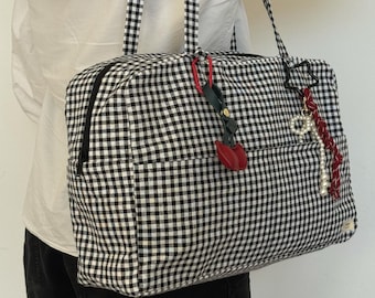 Large Bowler Bag Sewing Pattern PDF, Shoulder Bag Pattern, Baguette Bag Pattern, Video Tutorial