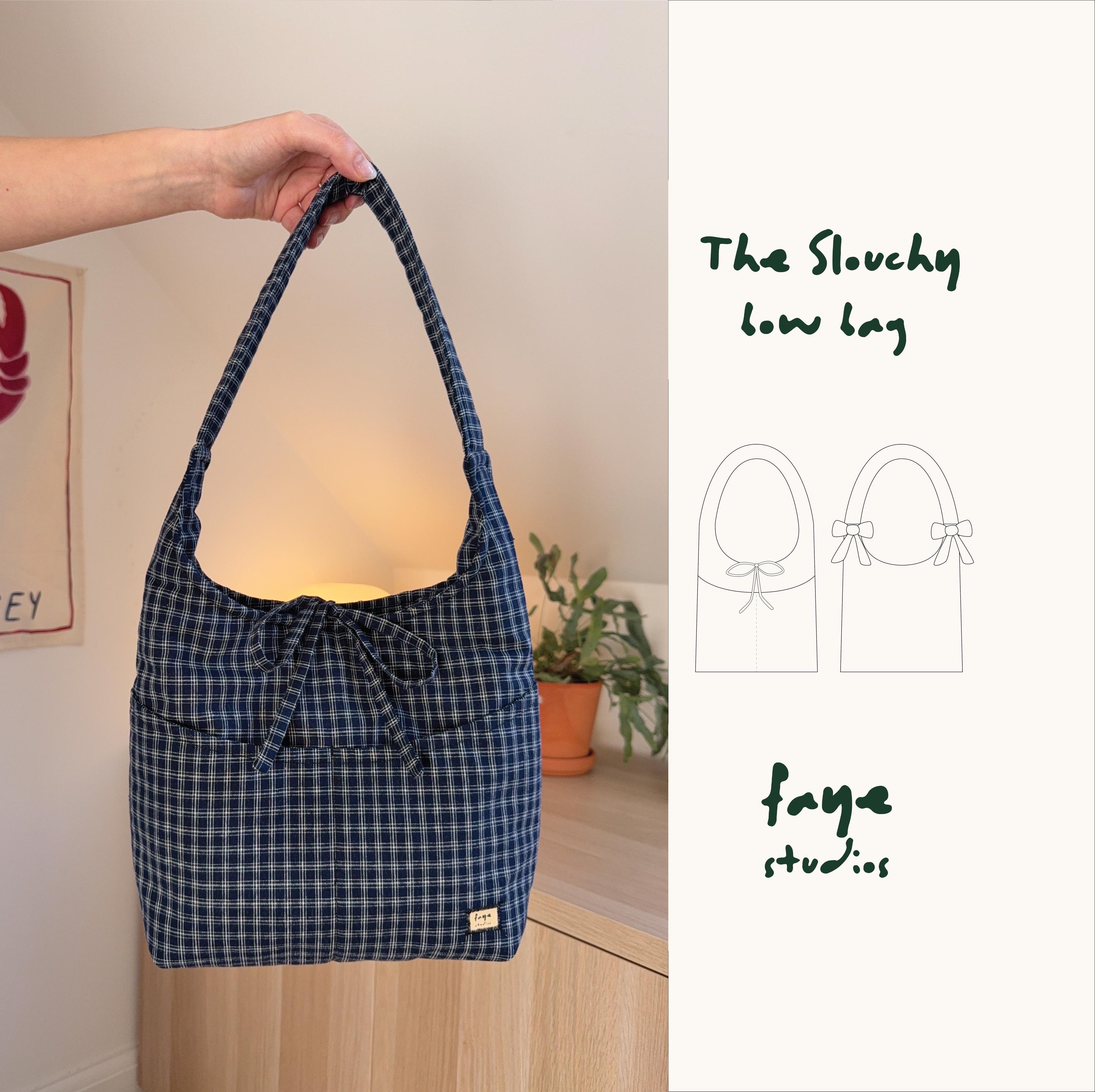 Slouchy Bow Bag Sewing Pattern: Beginner Shoulder Bag With Video ...
