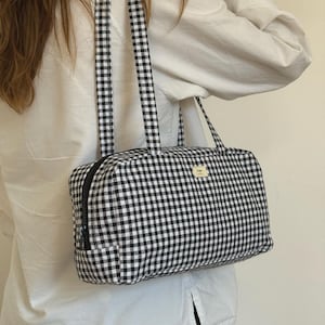 Mini Bowler Bag Sewing Pattern, Shoulder Bag PDF, Video Tutorial (Digital Download) image 12