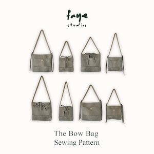 Bow Bag Sewing Pattern: 8 Variations, Video Tutorial (PDF Download)
