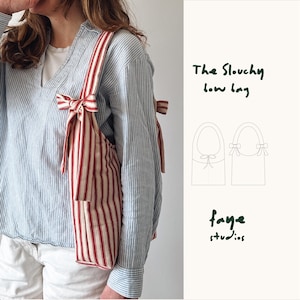 Slouchy Bow Bag Sewing Pattern: Beginner Friendly, Video Tutorial (PDF Pattern)