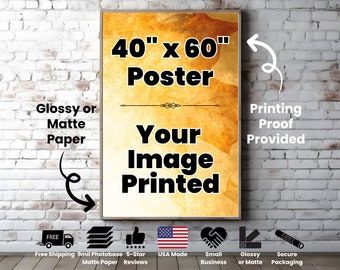 Affiche imprimée personnalisée 40x60, art mural imprimé, affiches imprimées, affiches personnalisées imprimées, affiche extra large imprimée, service d'impression