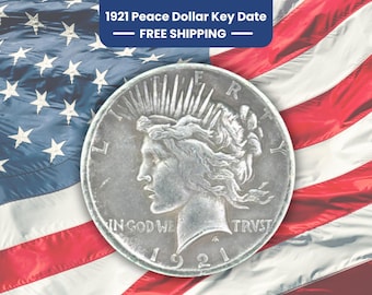 1921 Peace Dollar Coin Rare | High Relief Peace Dollar | Silver Plated Collectible | US Coin | USA Seller and Free Shipping