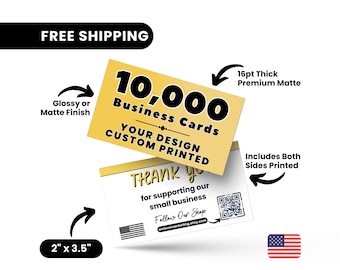 10000 Business Cards Printed, Full Color Business Cards, Thick Printed Business Cards, Custom Printed Business Cards, Canva Design Printed