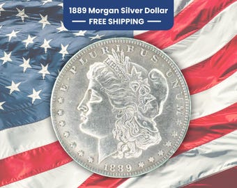 1889 Morgan Silver Dollar Reproduction Coin With Coin Case | U.S. Silver Dollar | Historic Collectible Vintage Commemorative Morgan Dollar