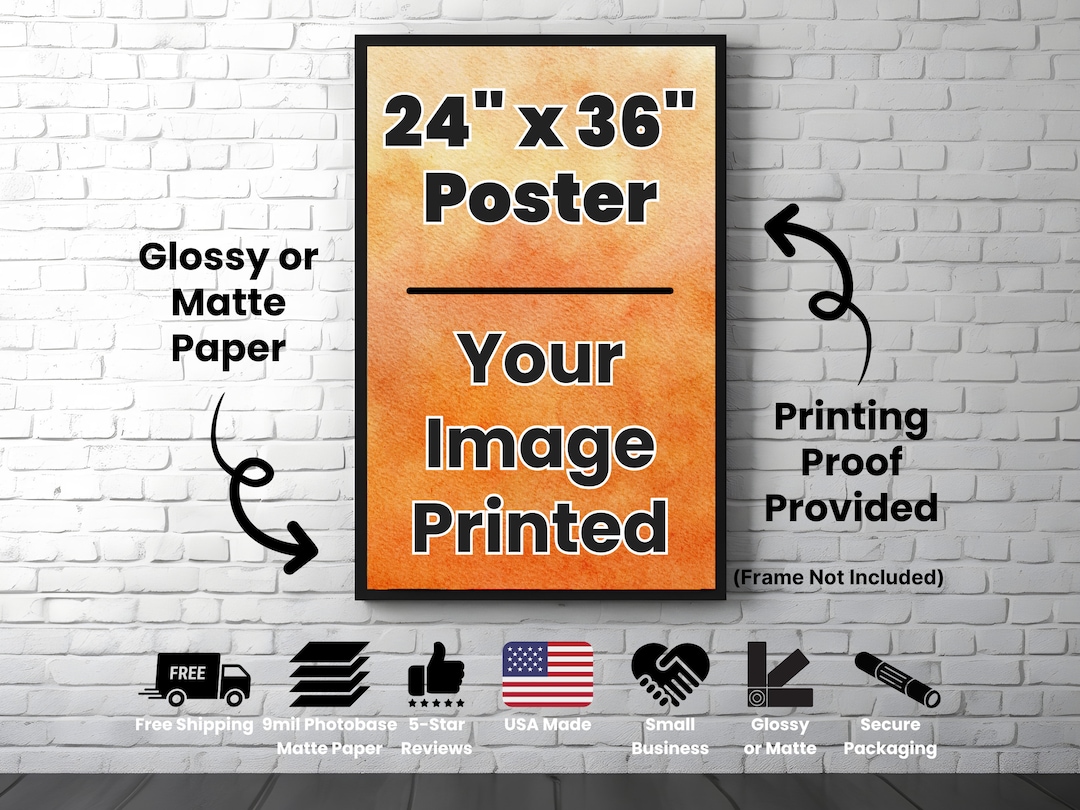 24x36 Custom Printed Poster, Printed Wall Art, Posters Printed ...