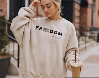 Freedom Sweatshirt Charlie Sweatshirt Freedom Flag, Freedom Sand Sweatshirt, Charlie Kirk Signature Sweatshirt, Charlie Freedom Hoodie, MAGA