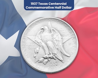 1937 Texas Centennial Commemorative Half Dollar Coin| Silver Plated Collectible | US Coin | USA Seller and Free Shipping