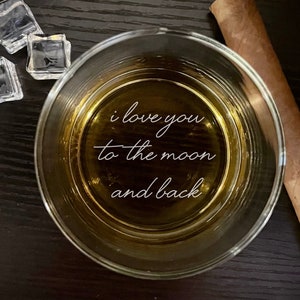 Custom Engraved Whiskey Glass - Personalized Gift for Him