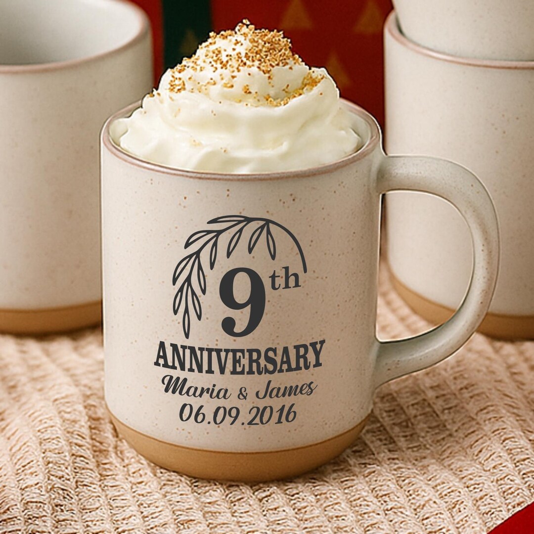 Personalized Anniversary Mug: Willow Tree Engraved Ceramic Cup for ...