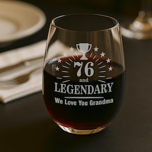 Personalized Age Engraved Glass: Birthday, Anniversary, Retirement Gift