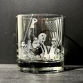 Trump Fight Engraved Custom Donald Trump Shooting Gift Whiskey Glass President Wine Glass Personalized Trump Beer Glass American Flag