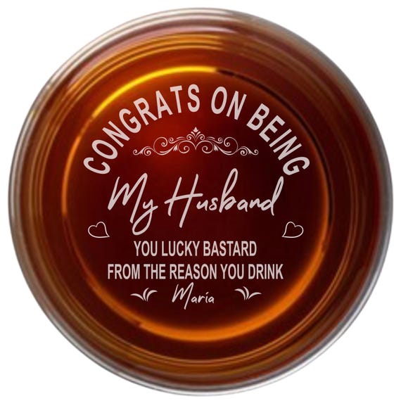 Engraved Whiskey Glass | Funny Husband Gift, Anniversary Present