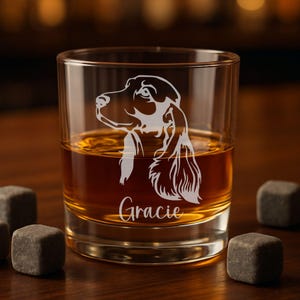 Cocker Spaniel Engraved Whiskey Glass: Personalized Dog Memorial Gift