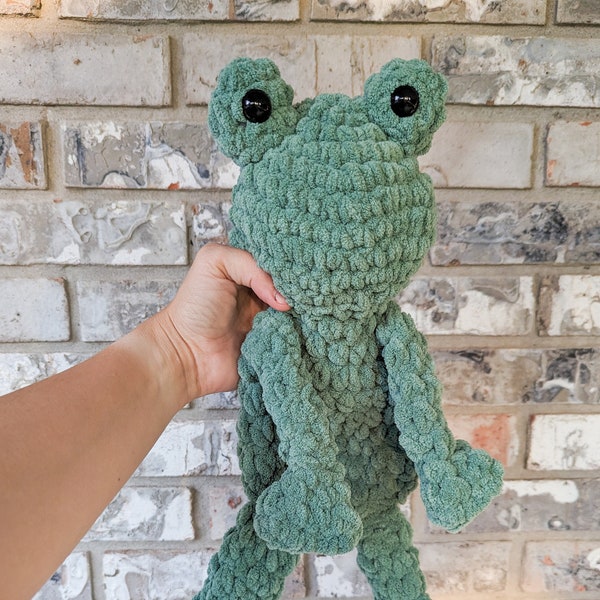 Frank the Frog | Crochet Frog | Frog Snuggler | Frog Plushie