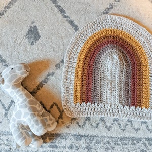 Crochet Rainbow Lovey | Toddler Security Blanket | Comfort Blanket | Baby Shower Gift | Pregnancy Announcement