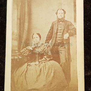 ca.1860 Victoriaanse foto - Carte de Visite - Koppel - T. Pope, Birmingham