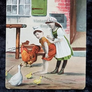 1909 Cartolina di Pasqua - Bambini