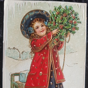 1 x Vintage Premium Postal de Navidad 1909-14 - Opciones