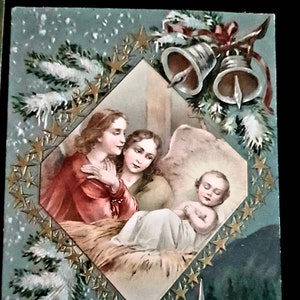 5 x Vintage Christmas Postcard Auguri - 1900-1910s
