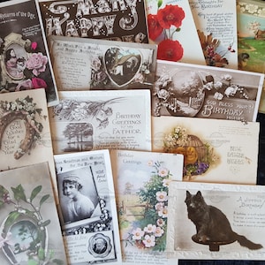 5 x Vintage Greeting Postcards - Random Selection