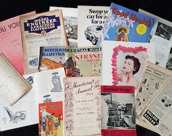 HUGE Junk Journalling Ephemera & Paper Bundle - Over 100 pieces - All Original Vintage