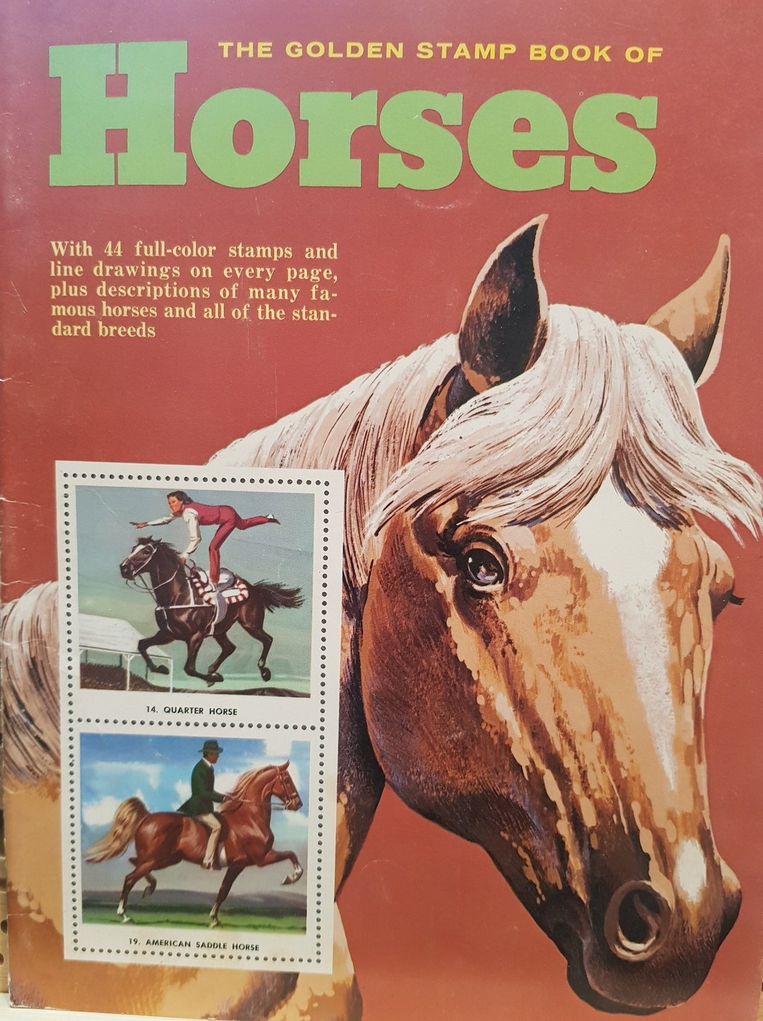 Golden Stamp Book of Horses 1975 Etsy