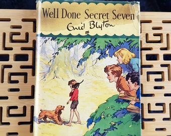 1952 Well Done Secret Seven avec Dust Jacket Enid Blyton 2e édition