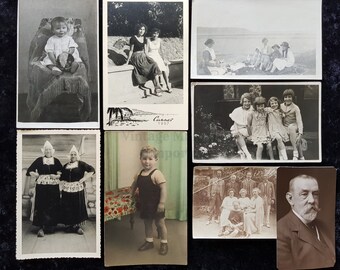 8 x Vintage Photographs - People, Various Subjects & Eras - Social History